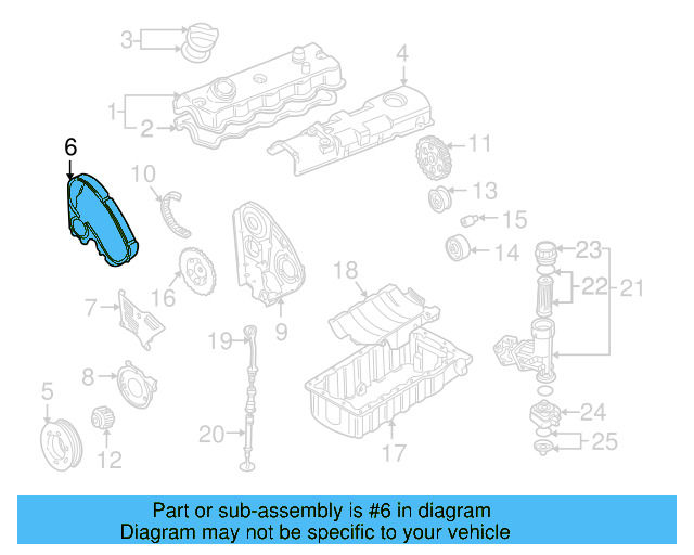 Engine Timing Cover 038-109-107-C - View 5