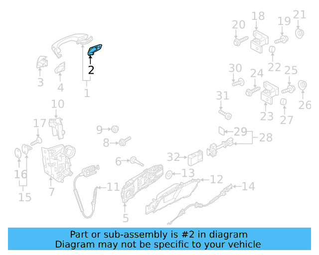 Handle, Outside Packing 5G0-837-210-B-9B9 - View 6