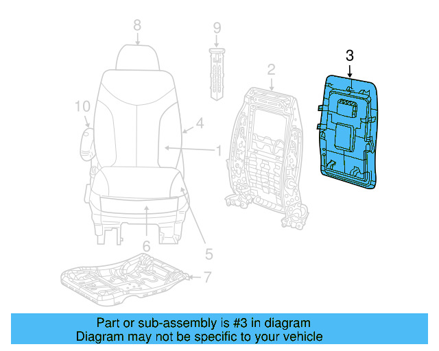 Seat Back Panel 7B0-881-969-A-DK5 - View 3