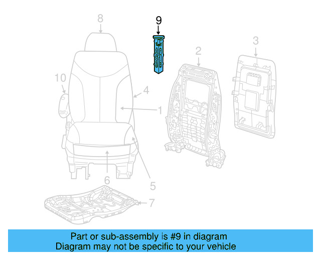 Headrest Guide 7B0-881-920-J-DK5 - View 3