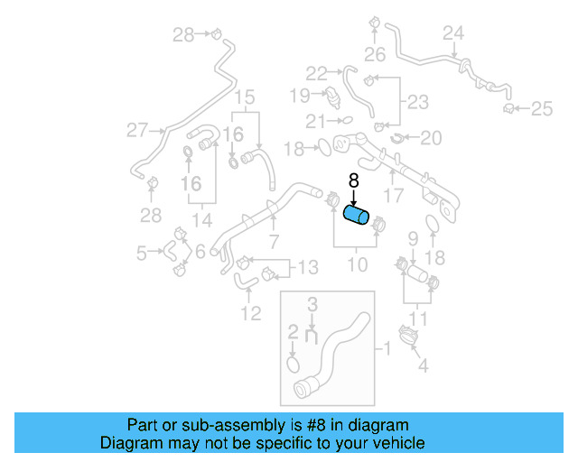 Rear Hose 079-121-102-G - View 3