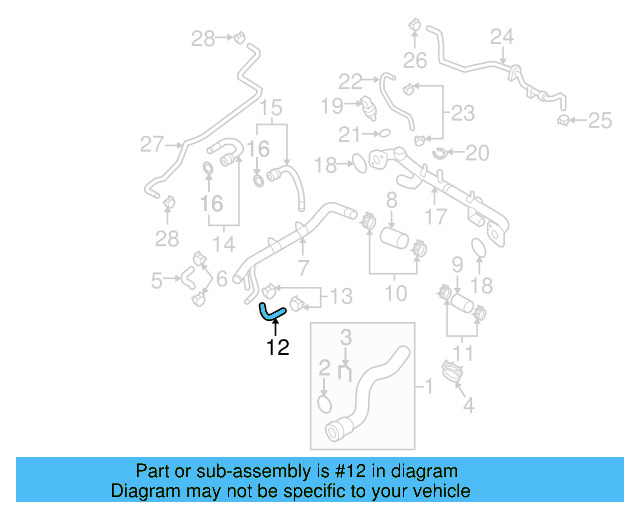 Coolant Hose 079-121-063-T - View 4