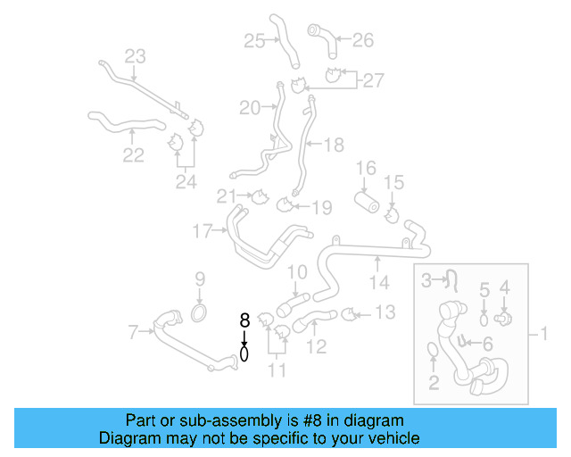 Water Pipe Seal WHT-000-881 - View 2
