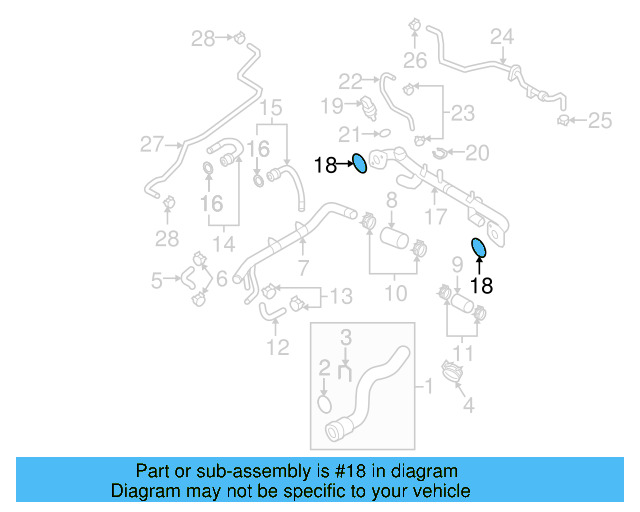 Engine Coolant Pipe O N-909-125-01 - View 10
