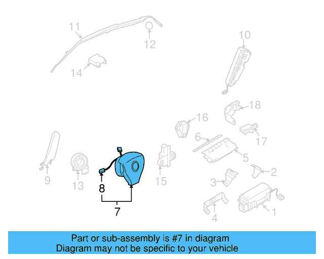 Driver Air Bag 3C0-880-201-AS-1QB - View 5
