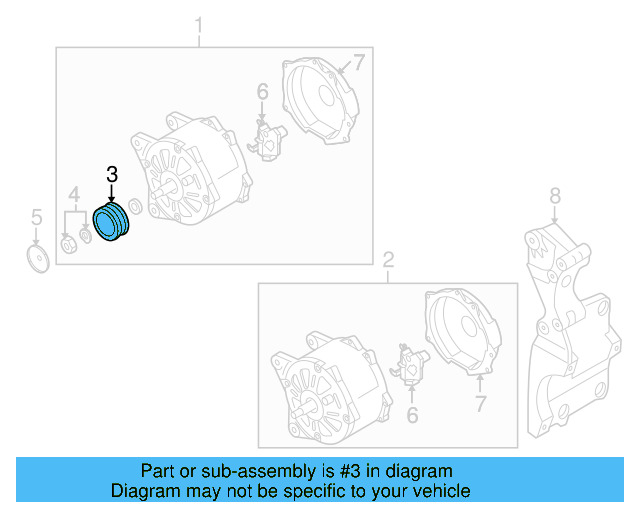 Alternator Pulley 06F-903-119-A - View 4