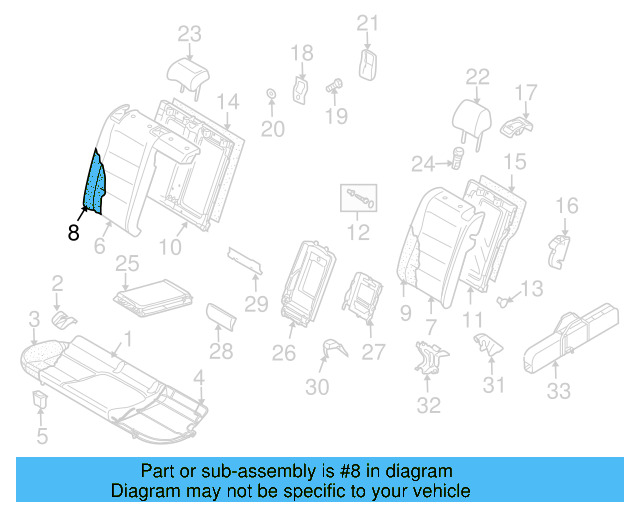 Seat Back Pad 5K0885776D - View 10