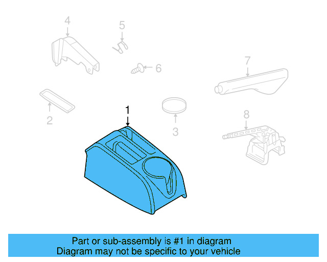 Rear Console 1K0-863-323-P-31X - View 7