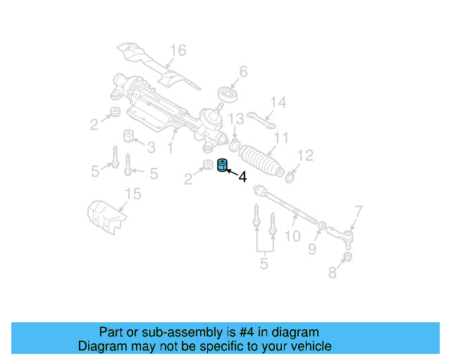 Rack And Pinion Mount Bushing 5N0-423-809-C - View 6