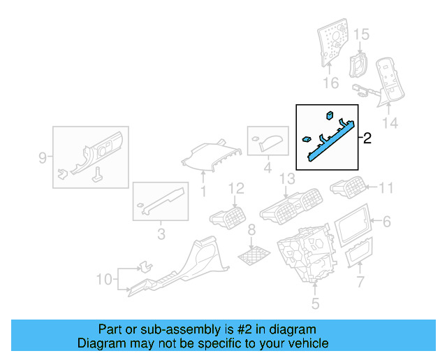 Outer Molding 5K1-858-415-B-2U0 - View 11