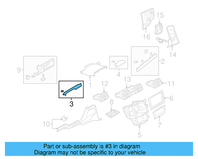 Outer Molding 5K1-858-417-C-DV8 - View 8