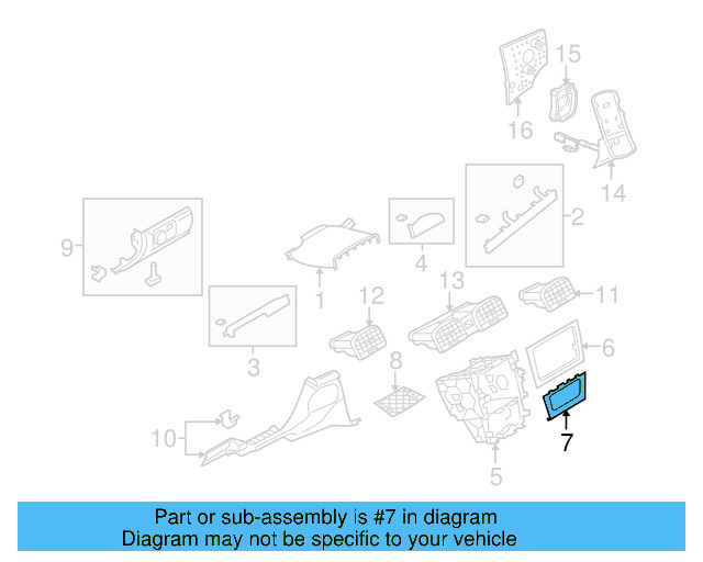 Instrument Panel Bezel 5K0-858-069-P-1QB