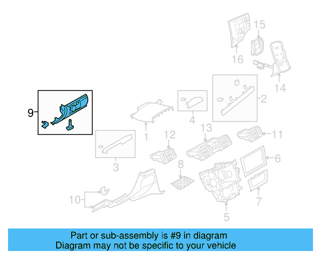 Trim Cover 1K1-858-365-AJ-82V - View 14