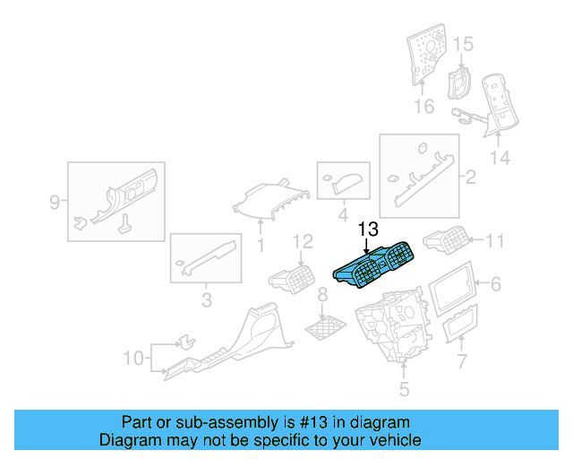 Center Outlet 5K0-819-728-N-VAL