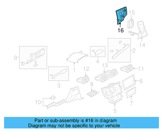 Holder Retainer Bracket 1K1-857-269-A - View 4