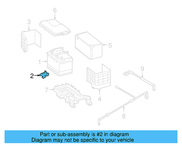 Battery Tray Clamp 1J0-803-219 - View 52