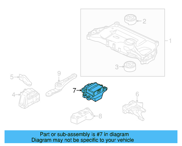 Motor Mount Support 1K0-199-588 - View 36
