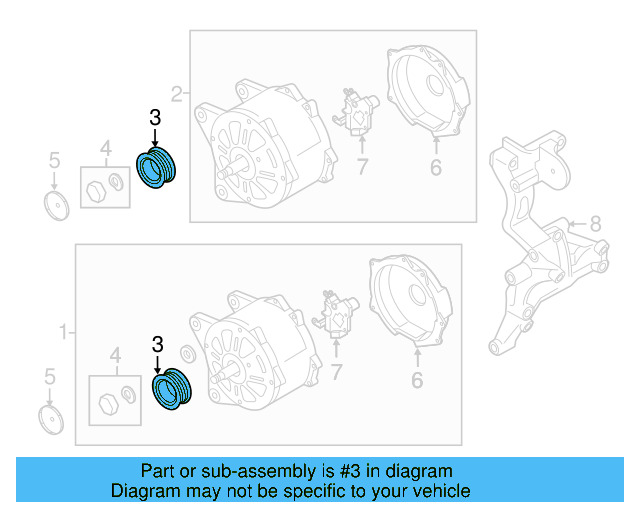 Alternator Pulley 045-903-119-A - View 10