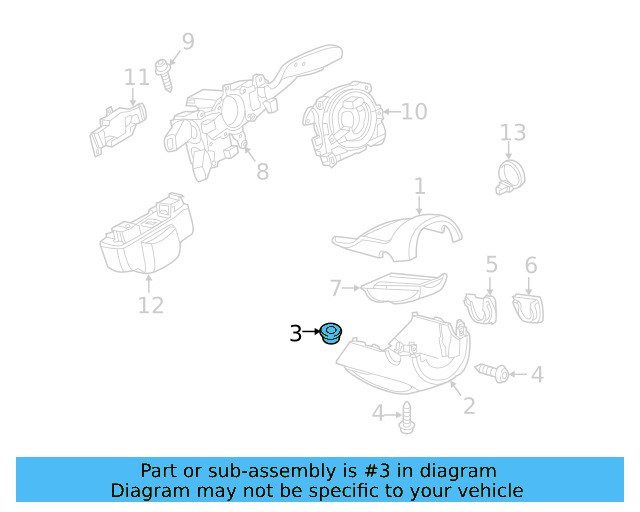 Lower Column Cover Bushing 5G0-857-515 - View 10