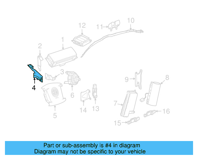 Passenger Air Bag Bracket 3D1-880-264-A - View 3