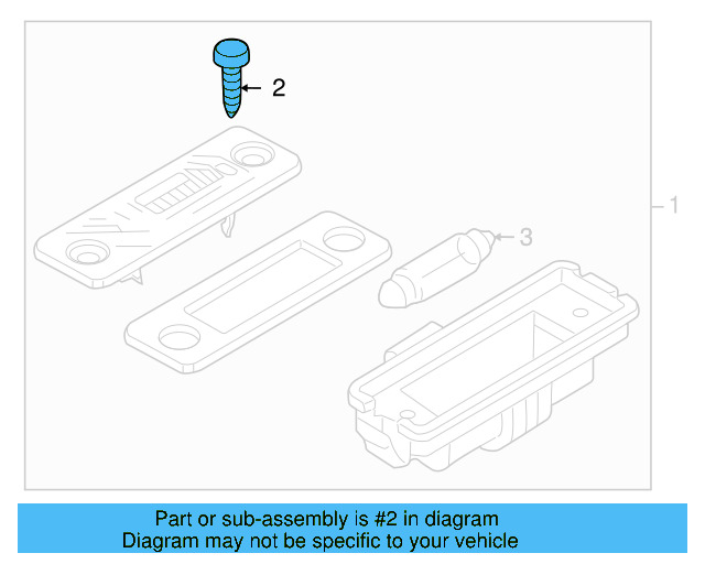 License Lamp Screw N-013-961-11 - View 10