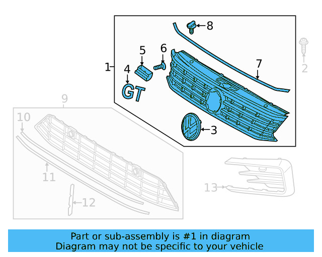 Grille 561-853-651-AJ-CEE - View 3