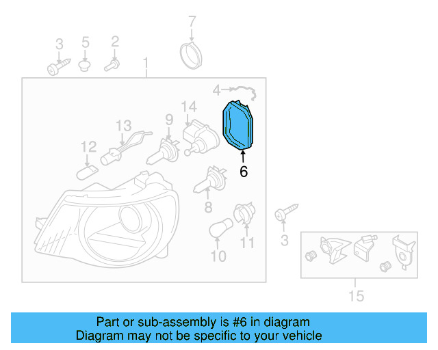 Headlight Bulb Cap 7L6-941-608 - View 9