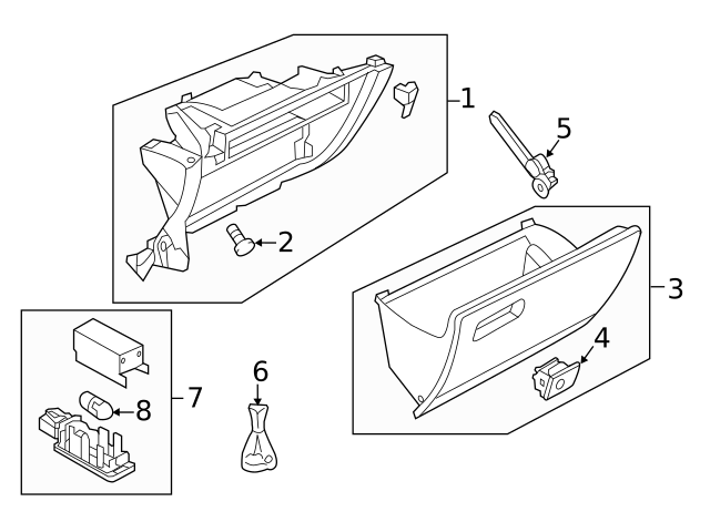 Glove Box Frame Bumper 3C0-857-145 - View 63