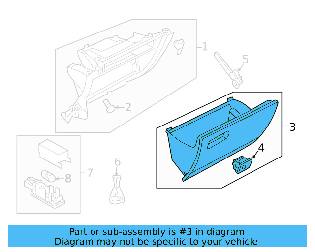 Glove Box Door 5GM-857-114-F-82V - View 7