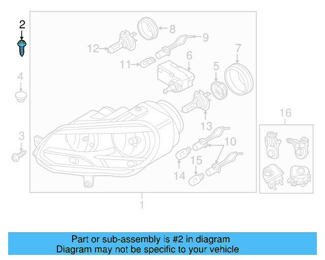 Headlamp Assembly Screw N-911-080-01 - View 25