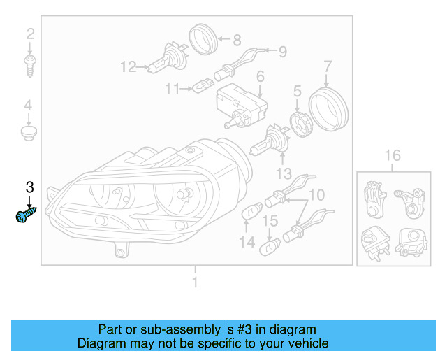 Headlamp Assembly Screw N-911-208-01 - View 33