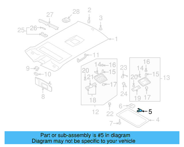 Headliner Clip 6X0-867-549 - View 46