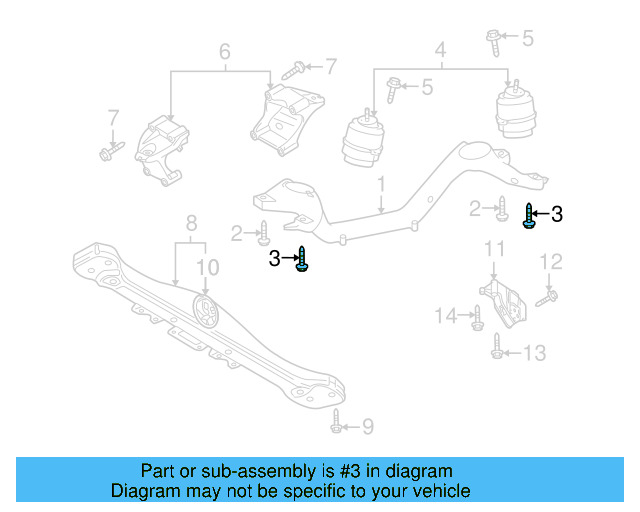 Engine Carrier Rear Bolt N-910-144-02 - View 18