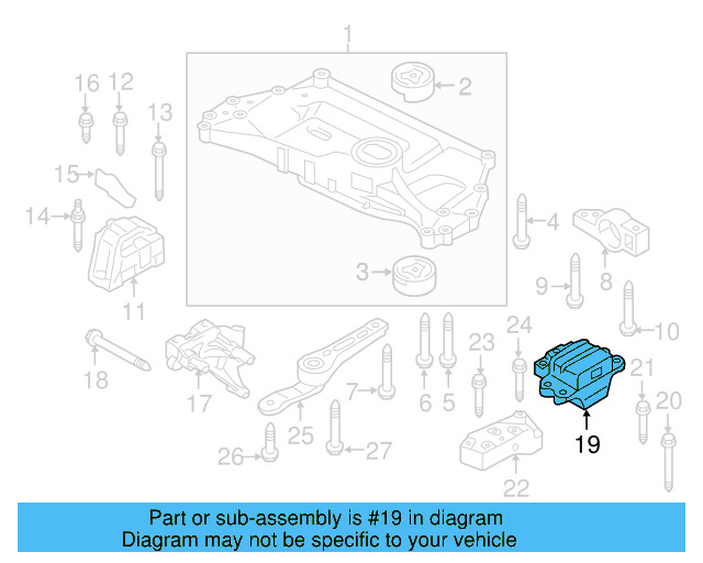 Trans Mount 1K0-199-555-CG - View 4