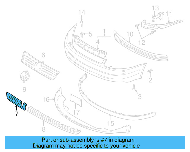 Grille 3B0-853-678-B-B41 - View 9