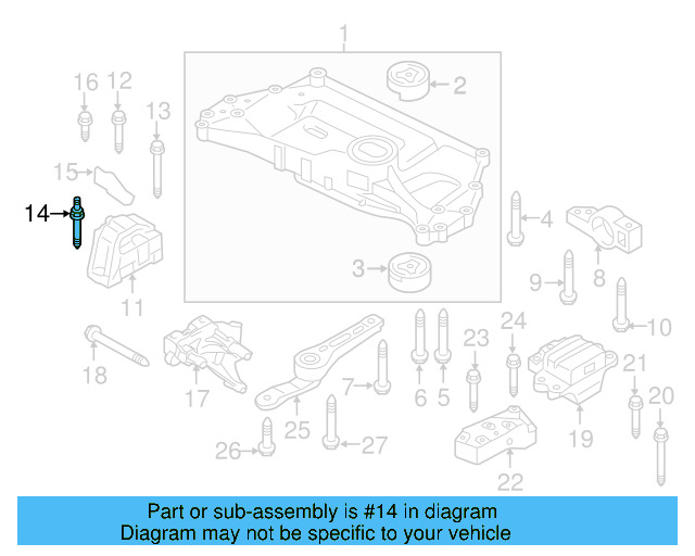 Gear Assembly Mount Bolt N-105-524-02 - View 165