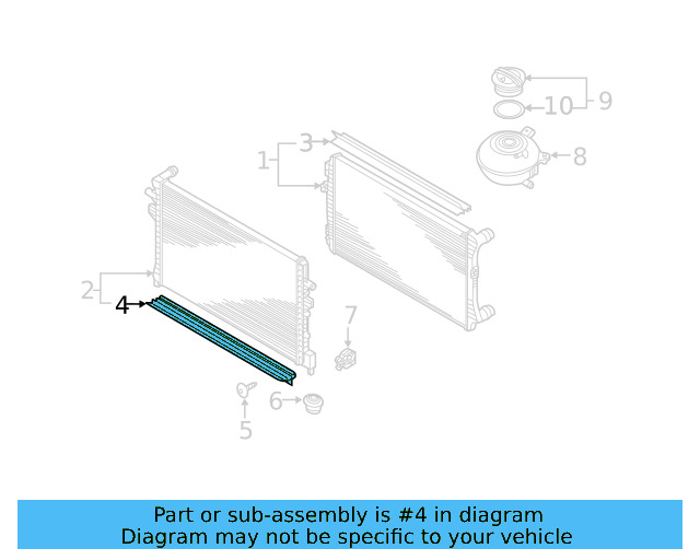 Radiator Lower Seal 5Q0-121-345-H - View 7