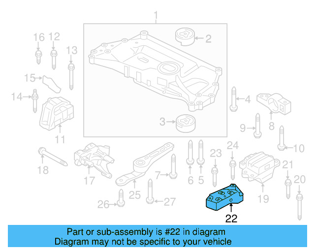 Trans Mount Lower Bracket 1K0-199-117-CD - View 29