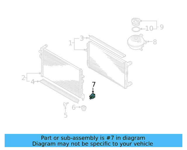 Radiator Bracket 5Q0-121-367-F - View 4