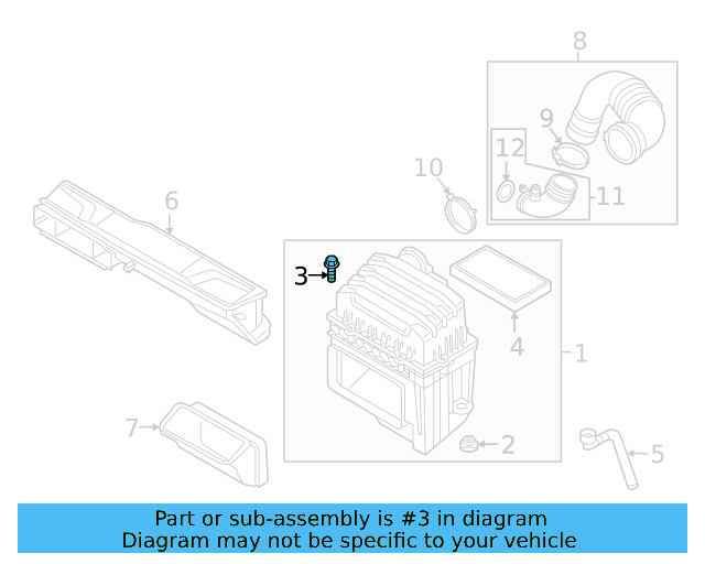 Air Cleaner Assembly Screw WHT-002-087