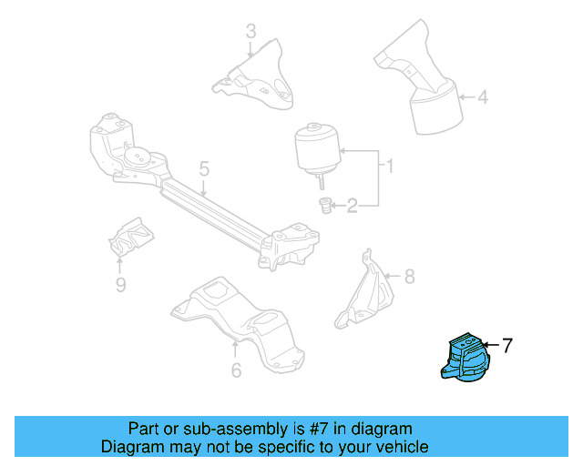 Mount Support 3D0-805-454-A - View 6