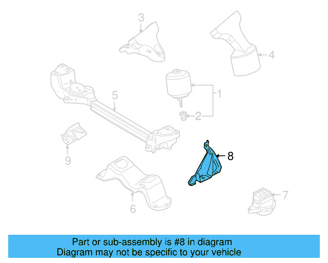 Trans Mount Bracket 3D0-399-113-AC - View 2