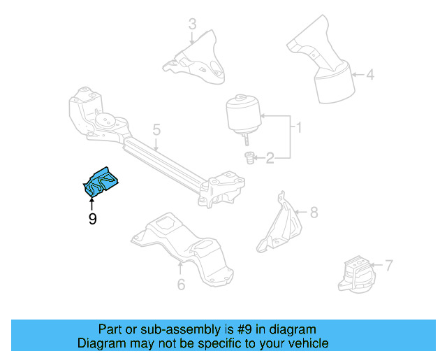 Mount Support 3D0-805-454-A - View 5