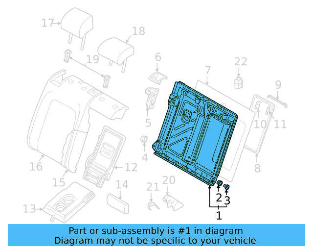 Seat Back Frame 11K-885-502-A-CA9 - View 3