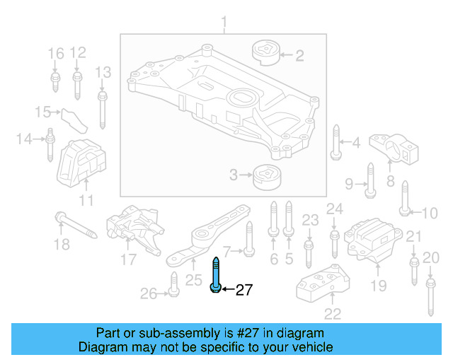Rear Support Mount Bolt N-911-671-01 - View 78