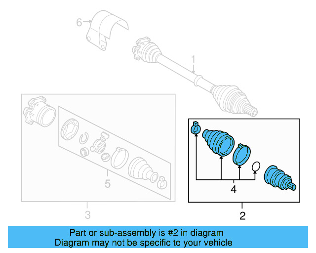 Outer Joint Assembly 5N0-498-099-DX - View 28