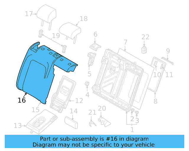 Seat Back Cover 11K-885-806-A-VOY - View 3