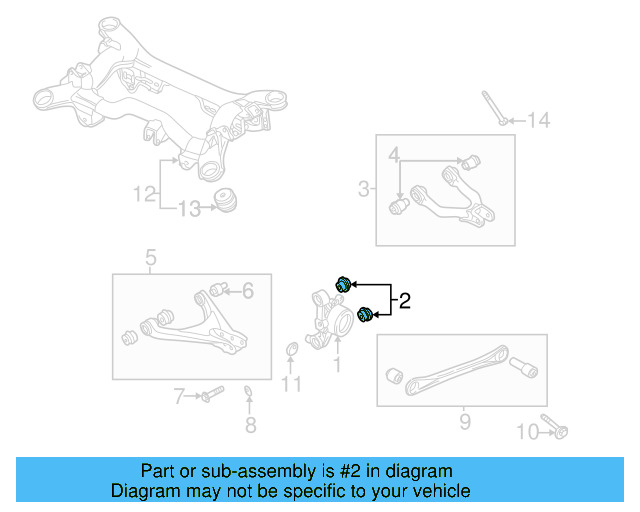 Knuckle Mount Bushing 8E0-505-172-B - View 2