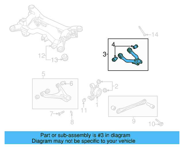 Upper Control Arm 4B3-505-323 - View 2