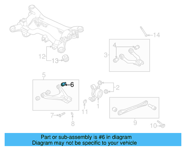 Lower Control Arm Rear Bushing 4B0-511-523 - View 3